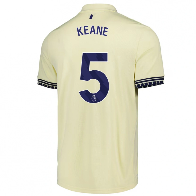 Danxen Dětské Michael Keane #5 Smetanově Bílá Černá Daleko Hráčské Dresy 2025/26 Dres