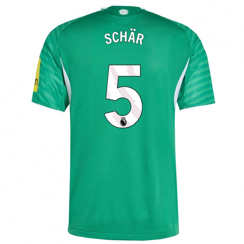 Danxen Dětské Fabian Schär #5 Zelená Bílá Daleko Hráčské Dresy 2025/26 Dres