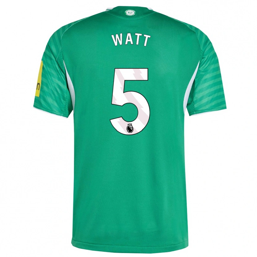 Danxen Dětské Olivia Watt #5 Zelená Bílá Daleko Hráčské Dresy 2025/26 Dres