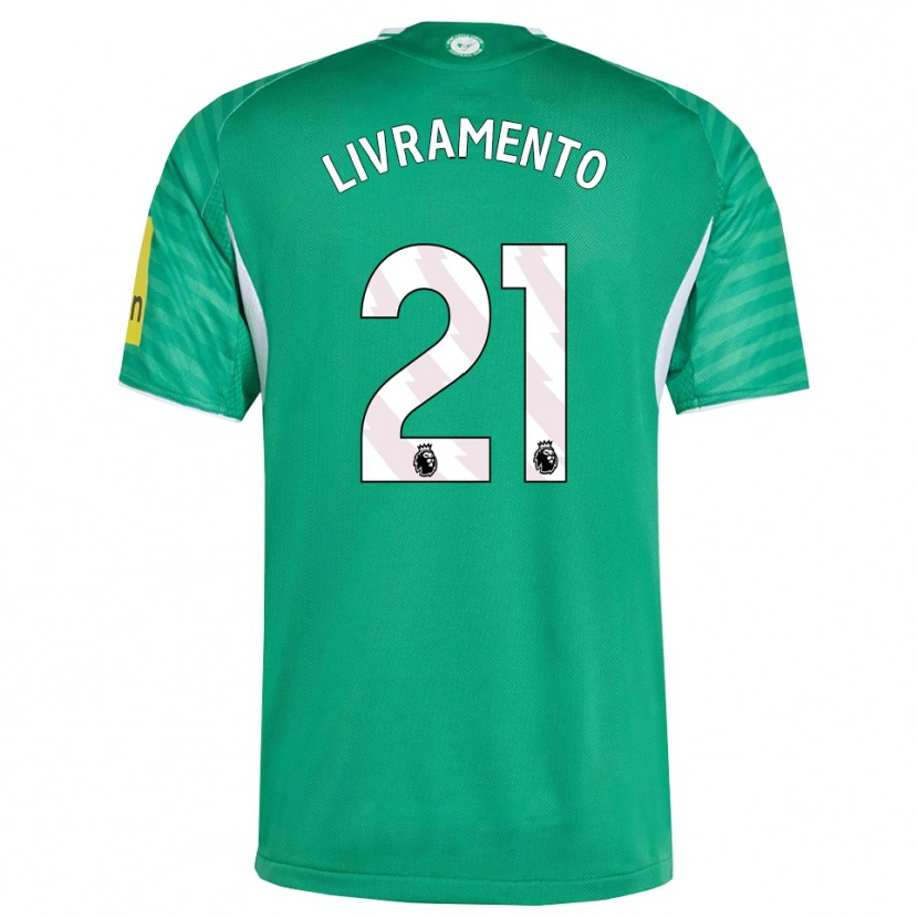 Danxen Dětské Tino Livramento #21 Zelená Bílá Daleko Hráčské Dresy 2025/26 Dres