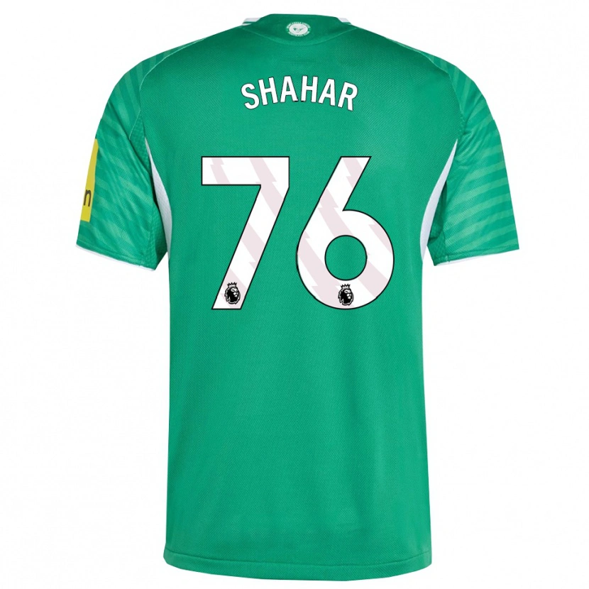 Danxen Dětské Leo Shahar #76 Zelená Bílá Daleko Hráčské Dresy 2025/26 Dres