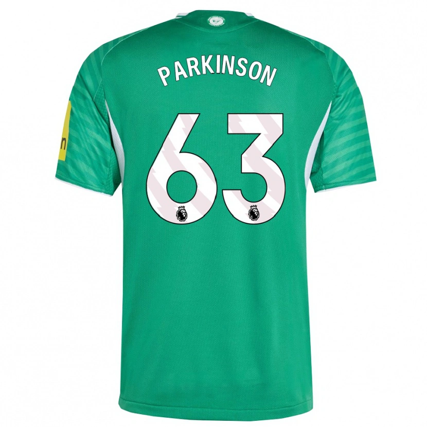 Danxen Dětské Ben Parkinson #63 Zelená Bílá Daleko Hráčské Dresy 2025/26 Dres