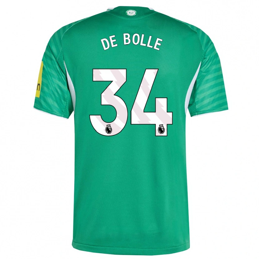 Danxen Dětské Lucas De Bolle #34 Zelená Bílá Daleko Hráčské Dresy 2025/26 Dres