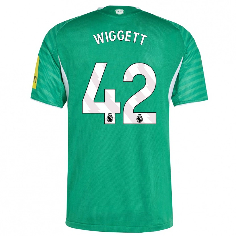 Danxen Dětské Charlie Wiggett #42 Zelená Bílá Daleko Hráčské Dresy 2025/26 Dres