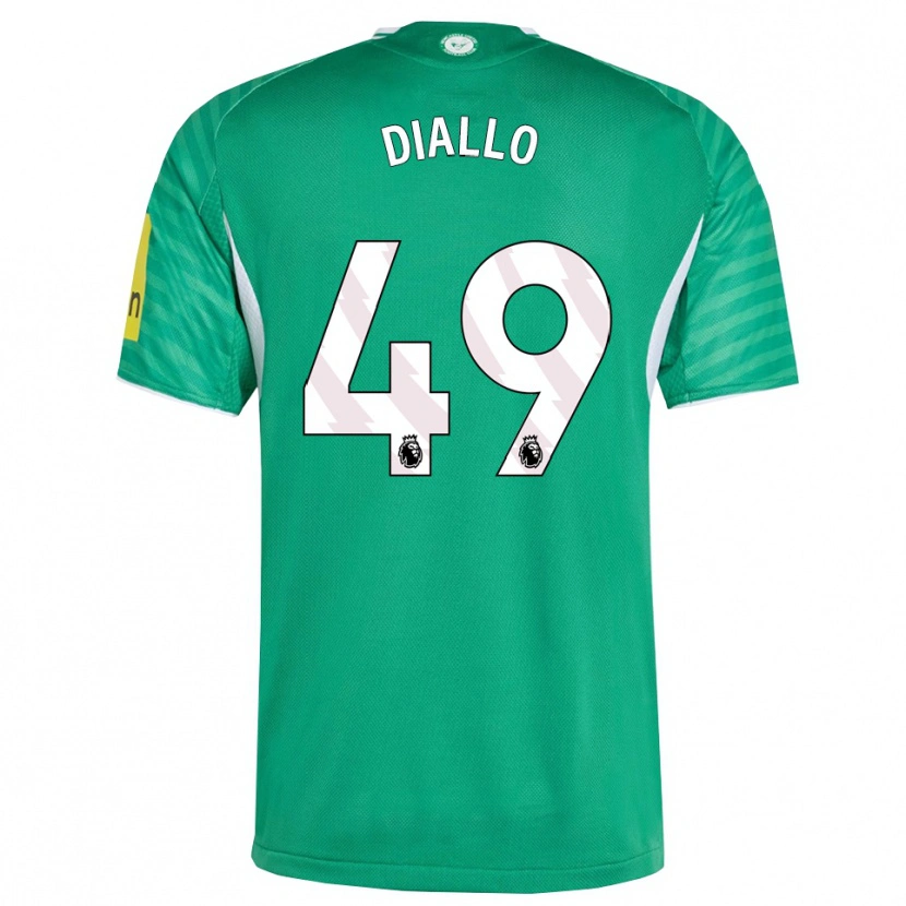 Danxen Dětské Amadou Diallo #49 Zelená Bílá Daleko Hráčské Dresy 2025/26 Dres