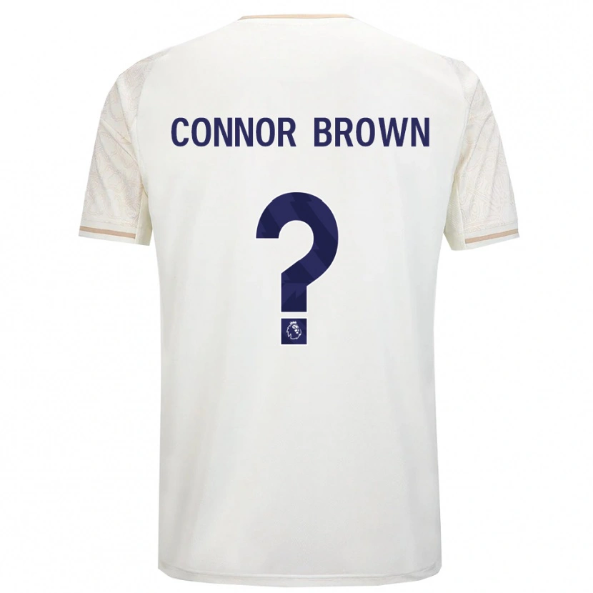Danxen Dětské Connor Brown #0 Smetanově Bílá Černá Daleko Hráčské Dresy 2025/26 Dres