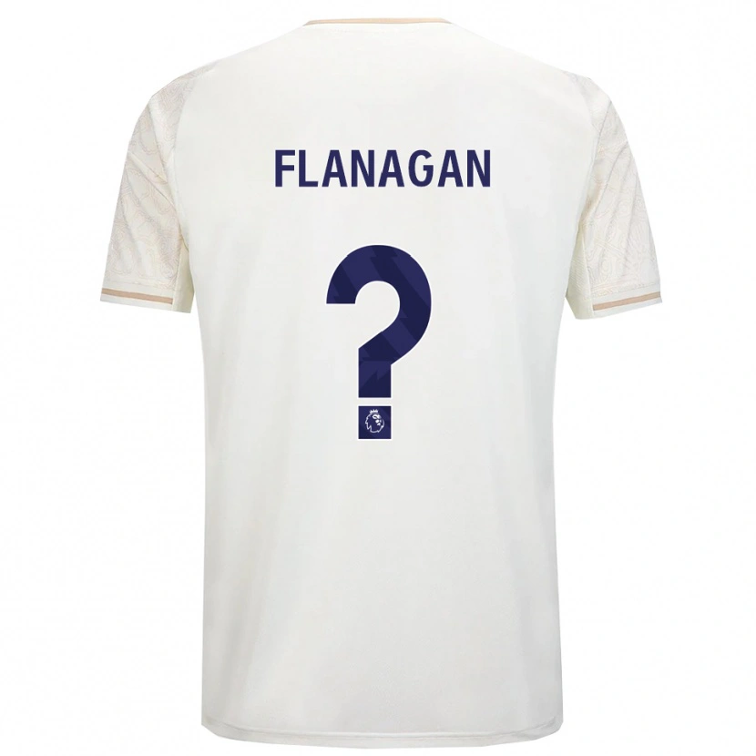 Danxen Dětské Theo Flanagan #0 Smetanově Bílá Černá Daleko Hráčské Dresy 2025/26 Dres