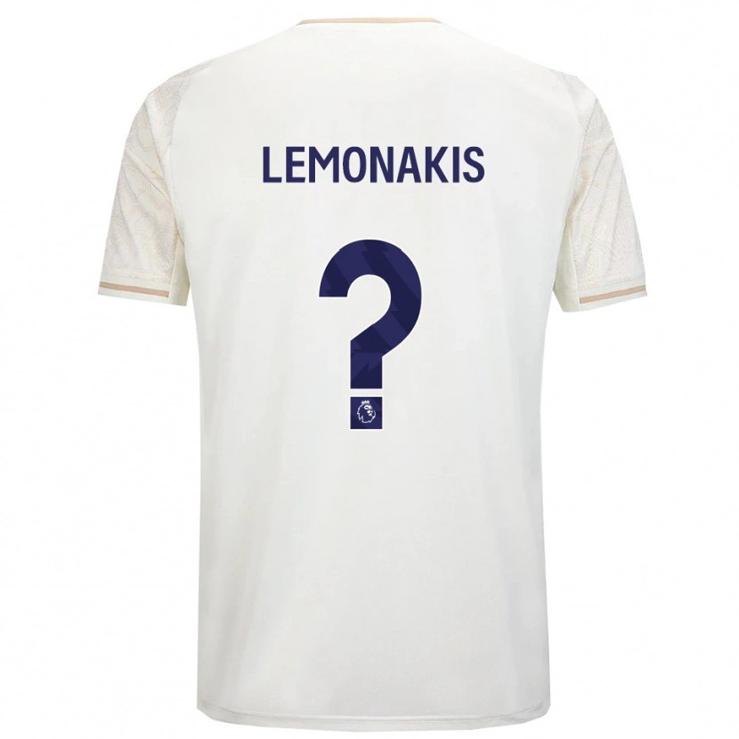 Danxen Dětské Georgios Lemonakis #0 Smetanově Bílá Černá Daleko Hráčské Dresy 2025/26 Dres