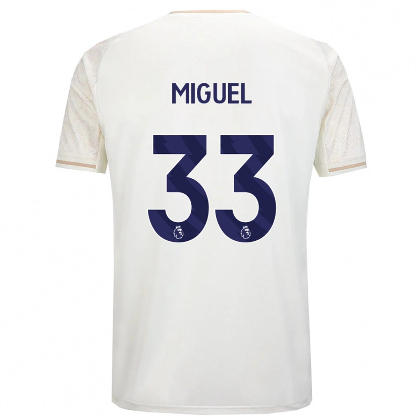 Danxen Dětské Carlos Miguel #33 Smetanově Bílá Černá Daleko Hráčské Dresy 2025/26 Dres