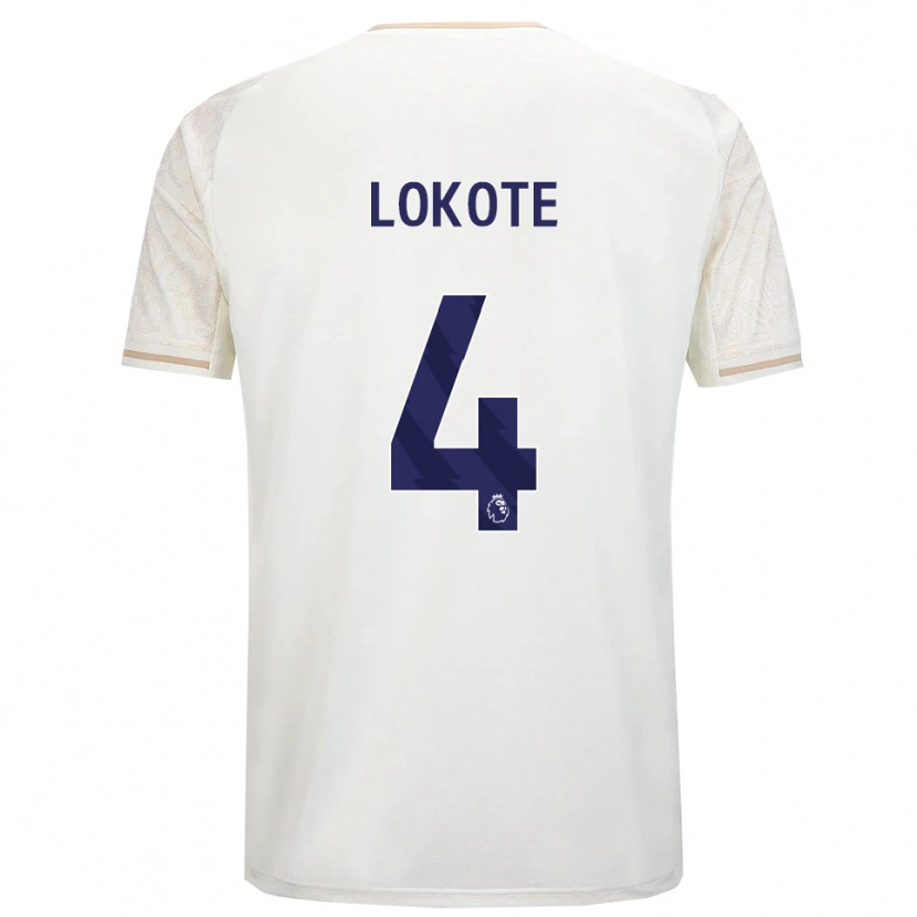 Danxen Dětské Eleazar Lokote #4 Smetanově Bílá Černá Daleko Hráčské Dresy 2025/26 Dres