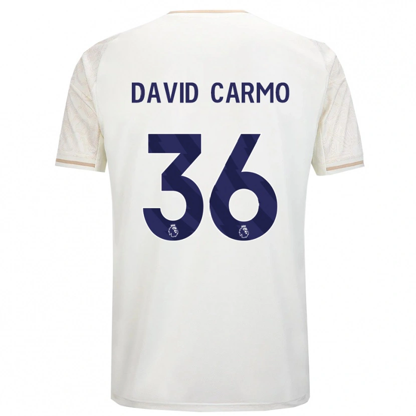 Danxen Dětské David Carmo #36 Smetanově Bílá Černá Daleko Hráčské Dresy 2025/26 Dres