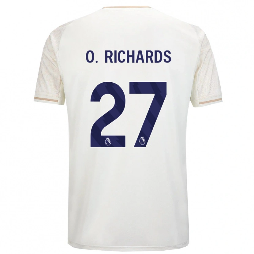 Danxen Dětské Omar Richards #27 Smetanově Bílá Černá Daleko Hráčské Dresy 2025/26 Dres
