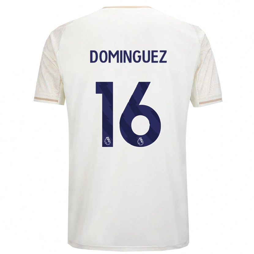 Danxen Dětské Nicolás Domínguez #16 Smetanově Bílá Černá Daleko Hráčské Dresy 2025/26 Dres
