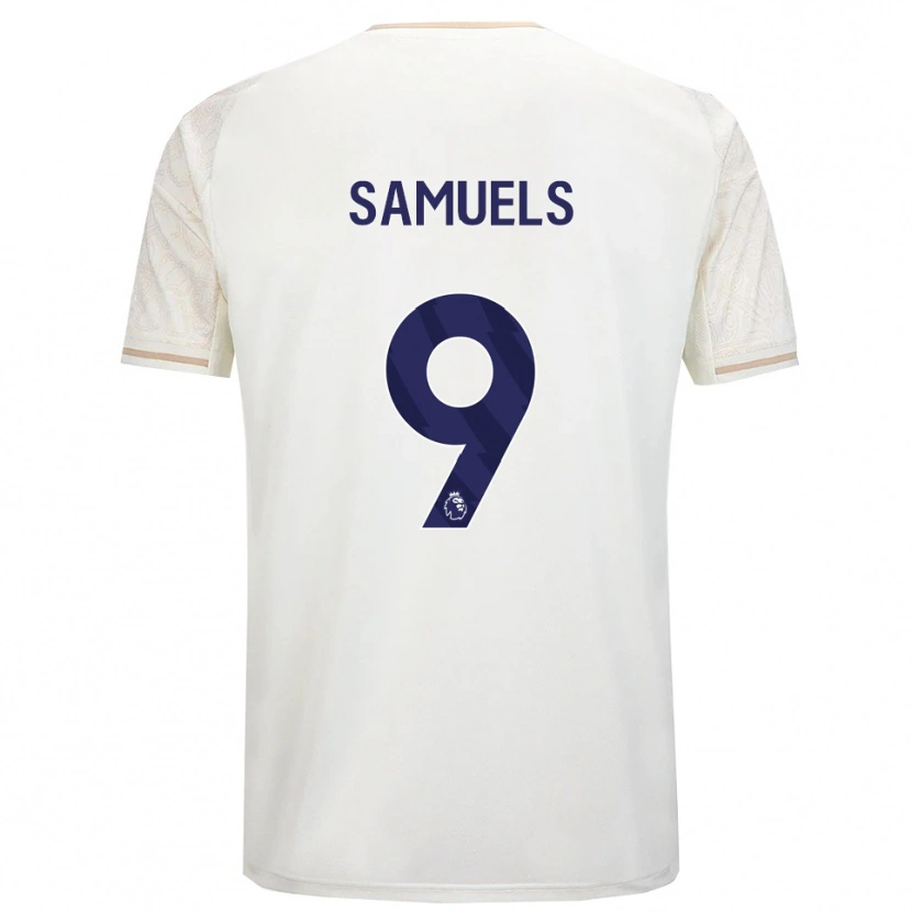 Danxen Dětské Shakur Samuels #9 Smetanově Bílá Černá Daleko Hráčské Dresy 2025/26 Dres