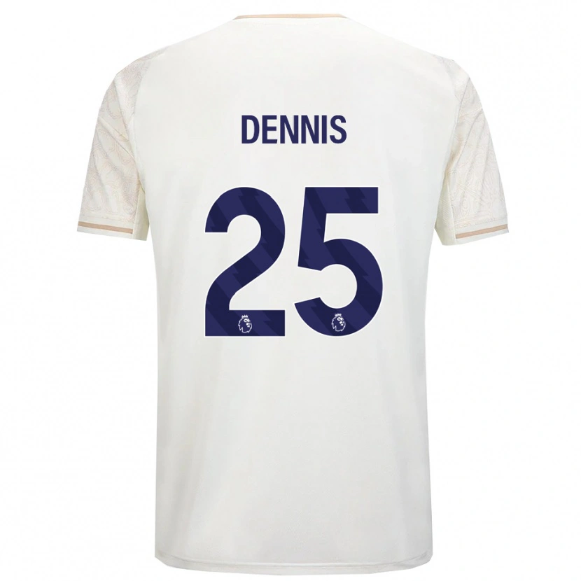 Danxen Dětské Emmanuel Dennis #25 Smetanově Bílá Černá Daleko Hráčské Dresy 2025/26 Dres