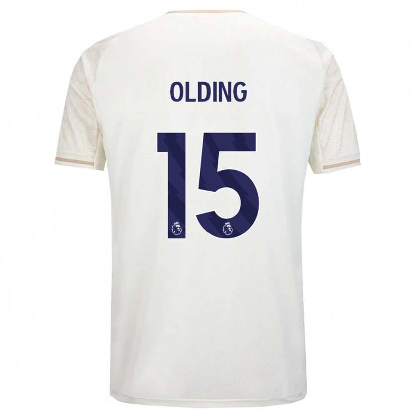 Danxen Dětské Hollie Olding #15 Smetanově Bílá Černá Daleko Hráčské Dresy 2025/26 Dres
