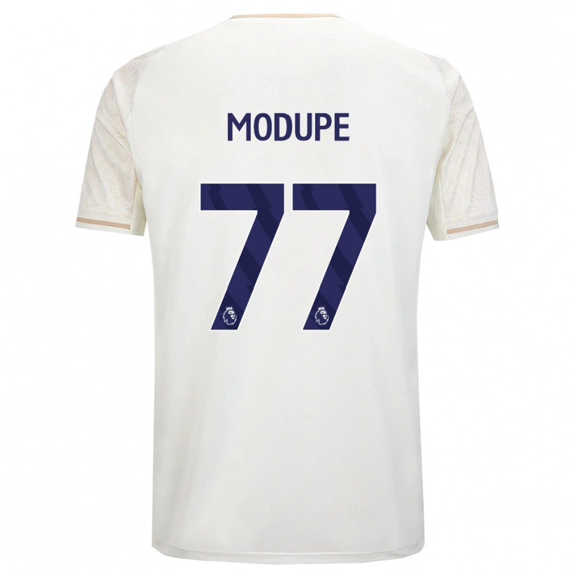 Danxen Dětské David Modupe #77 Smetanově Bílá Černá Daleko Hráčské Dresy 2025/26 Dres