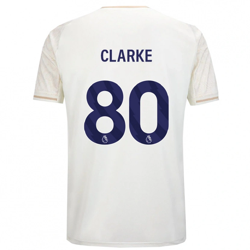 Danxen Dětské Kristian Clarke #80 Smetanově Bílá Černá Daleko Hráčské Dresy 2025/26 Dres