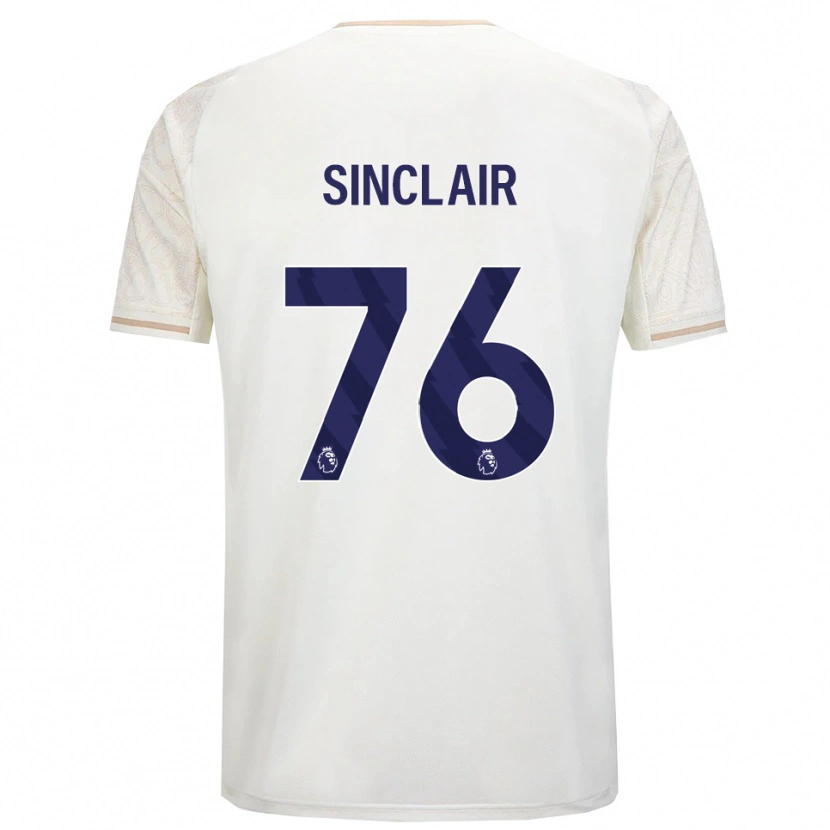 Danxen Dětské Jimmy Sinclair #76 Smetanově Bílá Černá Daleko Hráčské Dresy 2025/26 Dres