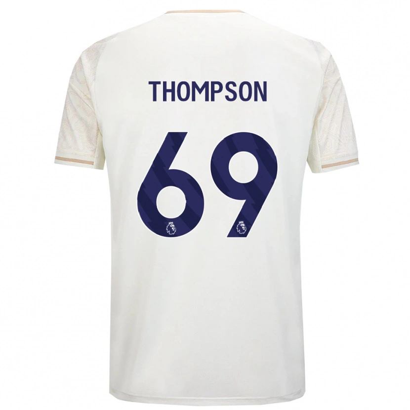 Danxen Dětské Kalum Thompson #69 Smetanově Bílá Černá Daleko Hráčské Dresy 2025/26 Dres