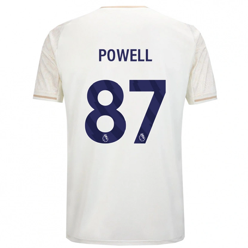 Danxen Dětské Jayden Powell #87 Smetanově Bílá Černá Daleko Hráčské Dresy 2025/26 Dres