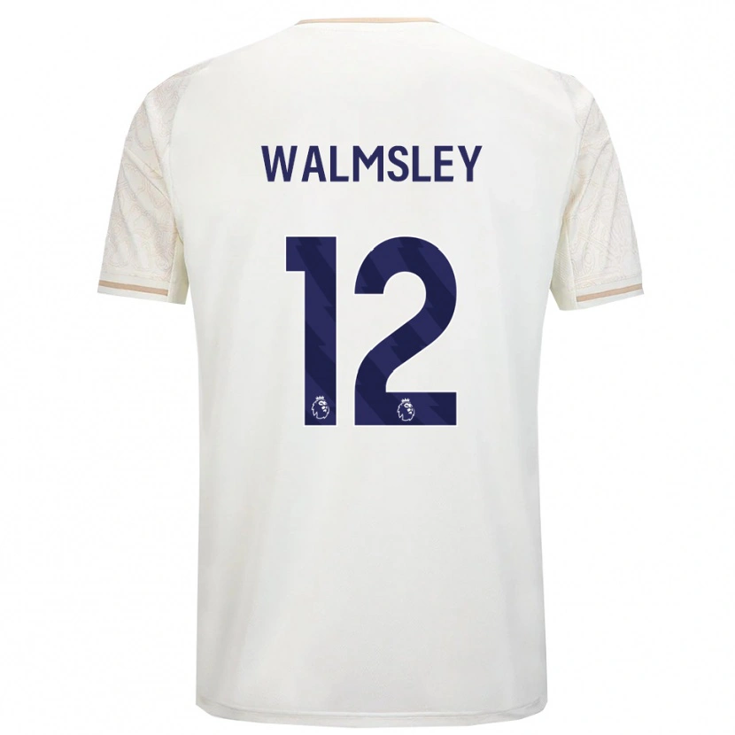 Danxen Dětské Joseph Walmsley #12 Smetanově Bílá Černá Daleko Hráčské Dresy 2025/26 Dres