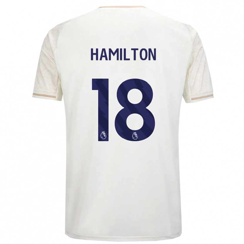 Danxen Dětské Caragh Hamilton #18 Smetanově Bílá Černá Daleko Hráčské Dresy 2025/26 Dres