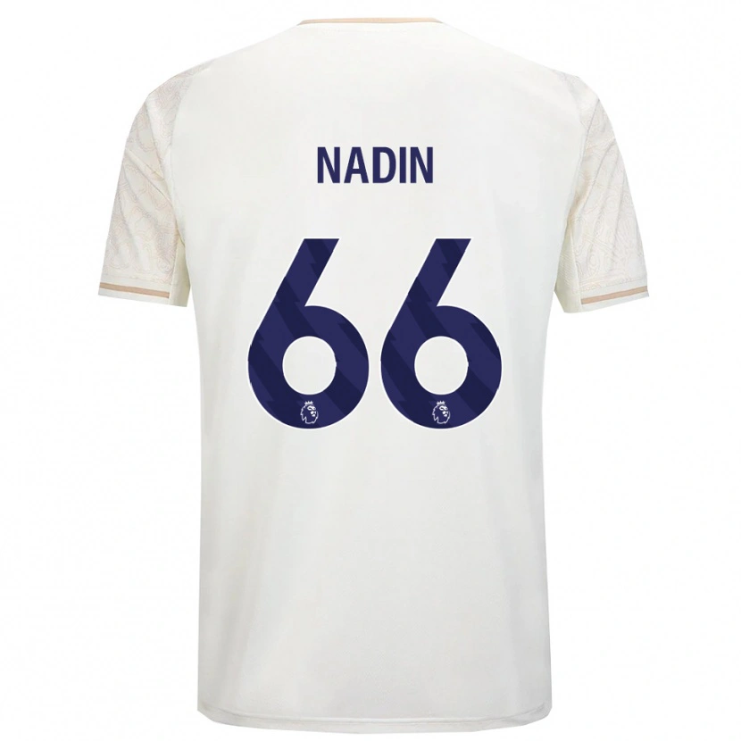 Danxen Dětské Jack Nadin #66 Smetanově Bílá Černá Daleko Hráčské Dresy 2025/26 Dres