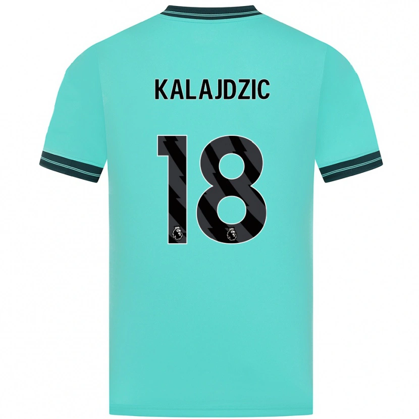 Danxen Dětské Sasa Kalajdzic #18 Nebesky Modrá Zelená Daleko Hráčské Dresy 2025/26 Dres