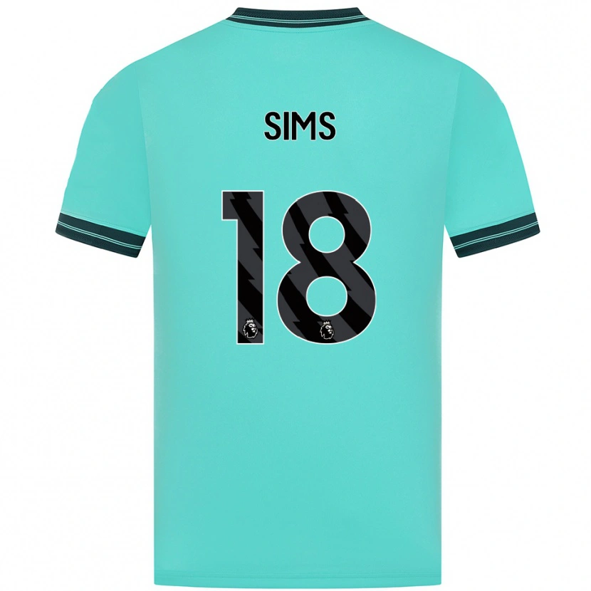 Danxen Dětské Amy Sims #18 Nebesky Modrá Zelená Daleko Hráčské Dresy 2025/26 Dres