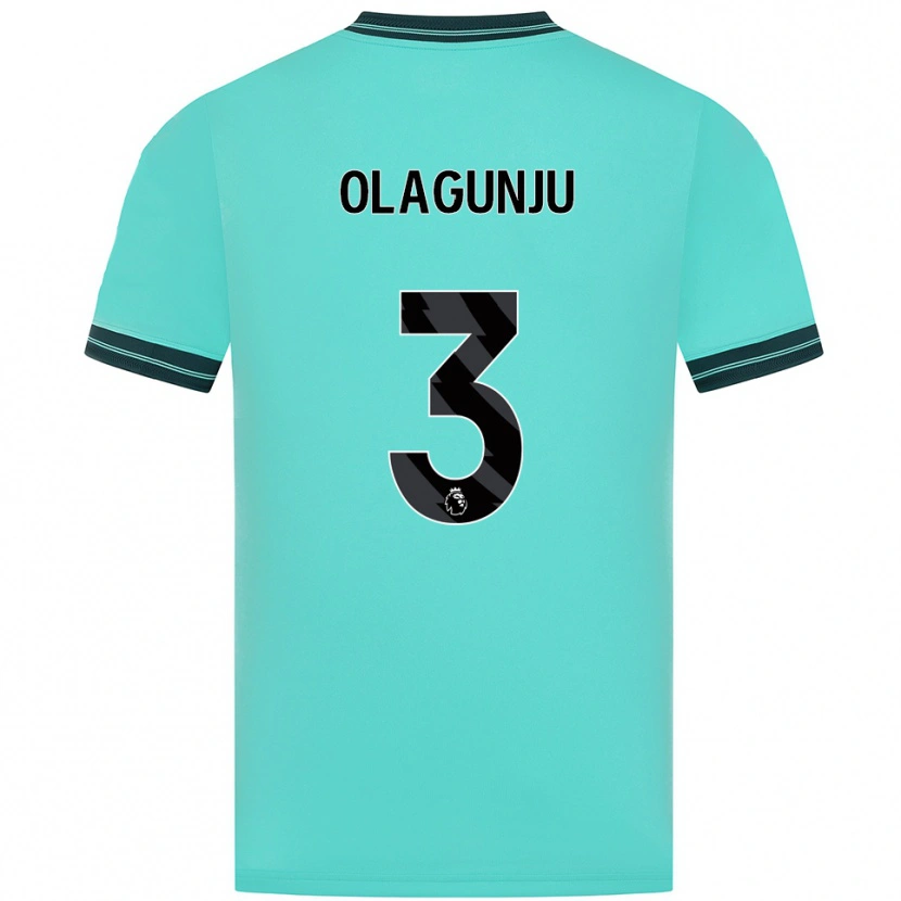 Danxen Dětské Saheed Olagunju #3 Nebesky Modrá Zelená Daleko Hráčské Dresy 2025/26 Dres