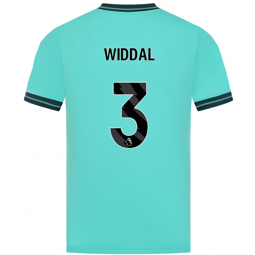 Danxen Dětské Natalie Widdal #3 Nebesky Modrá Zelená Daleko Hráčské Dresy 2025/26 Dres