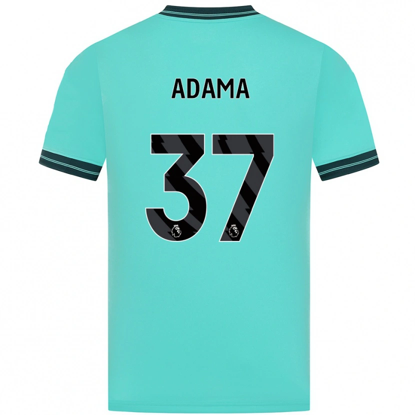 Danxen Dětské Adama Traore #37 Nebesky Modrá Zelená Daleko Hráčské Dresy 2025/26 Dres