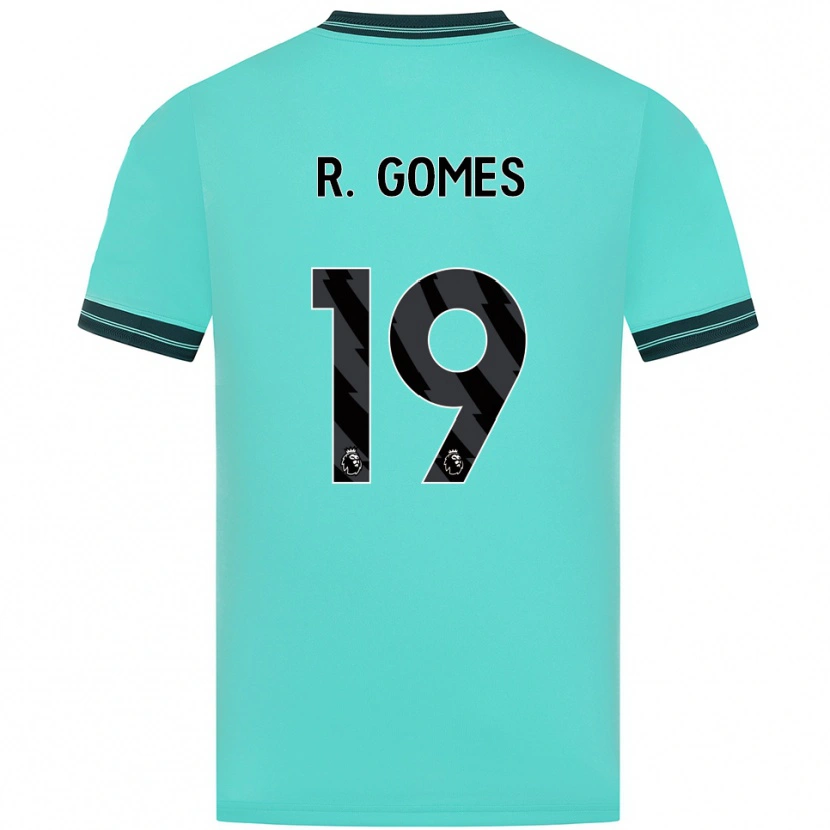 Danxen Dětské Rodrigo Gomes #19 Nebesky Modrá Zelená Daleko Hráčské Dresy 2025/26 Dres