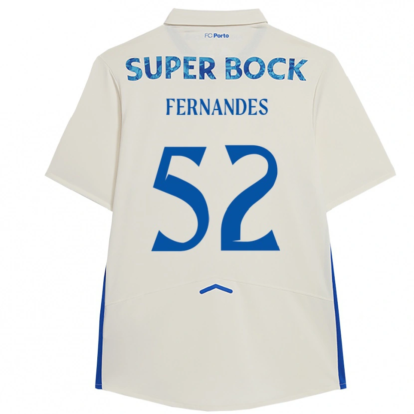 Danxen Dětské Martim Fernandes #52 Bílá Modrá Třetí Hráčské Dresy 2025/26 Dres