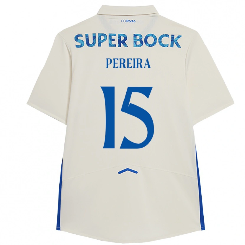 Danxen Dětské Yoan Pereira #15 Bílá Modrá Třetí Hráčské Dresy 2025/26 Dres