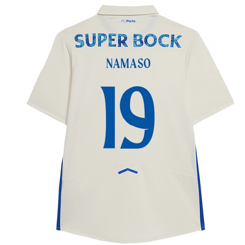 Danxen Dětské Danny Namaso #19 Bílá Modrá Třetí Hráčské Dresy 2025/26 Dres