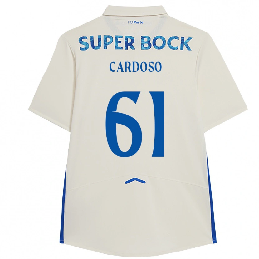 Danxen Dětské Ivan Cardoso #61 Bílá Modrá Třetí Hráčské Dresy 2025/26 Dres