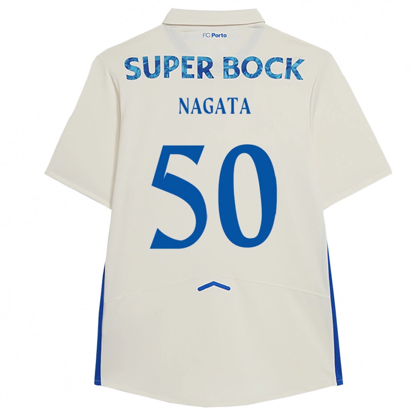 Danxen Dětské Kotaro Nagata #50 Bílá Modrá Třetí Hráčské Dresy 2025/26 Dres