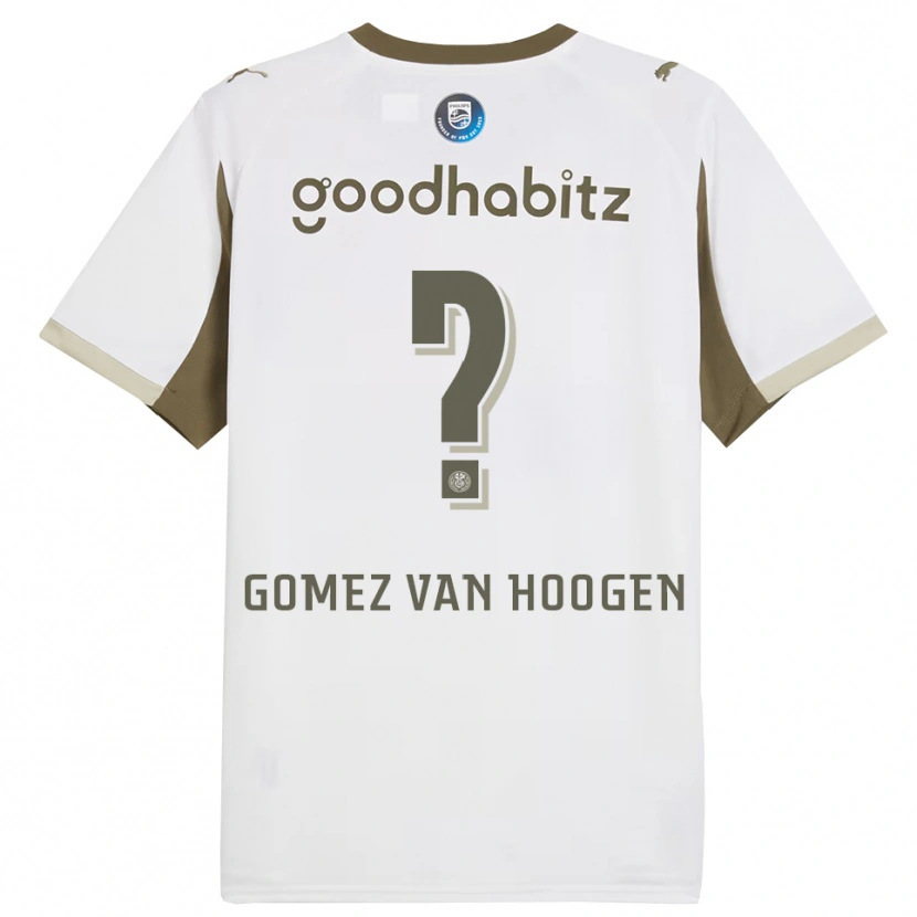 Danxen Dětské Samuel Gomez Van Hoogen #0 Bílá Šedá Třetí Hráčské Dresy 2025/26 Dres