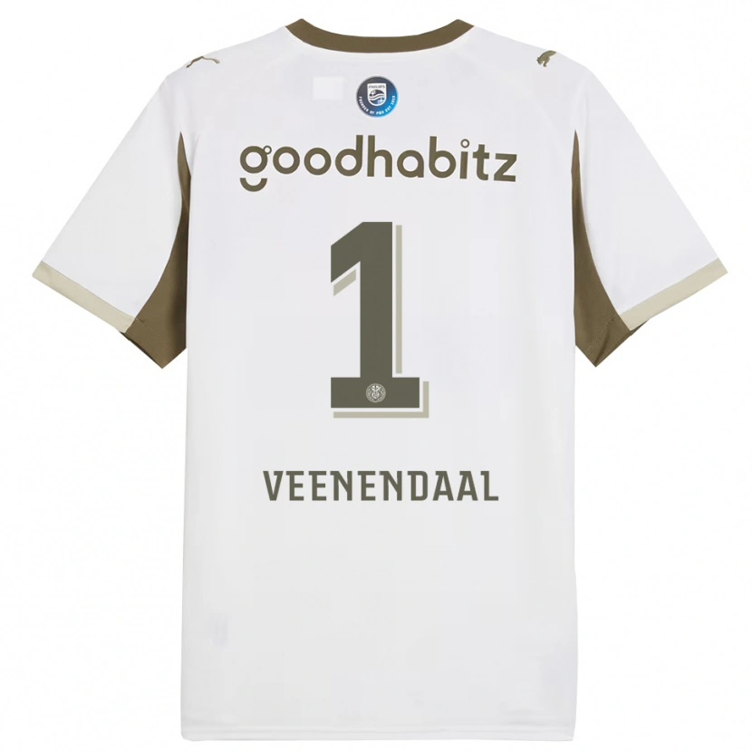 Danxen Dětské Sari Van Veenendaal #1 Bílá Šedá Třetí Hráčské Dresy 2025/26 Dres