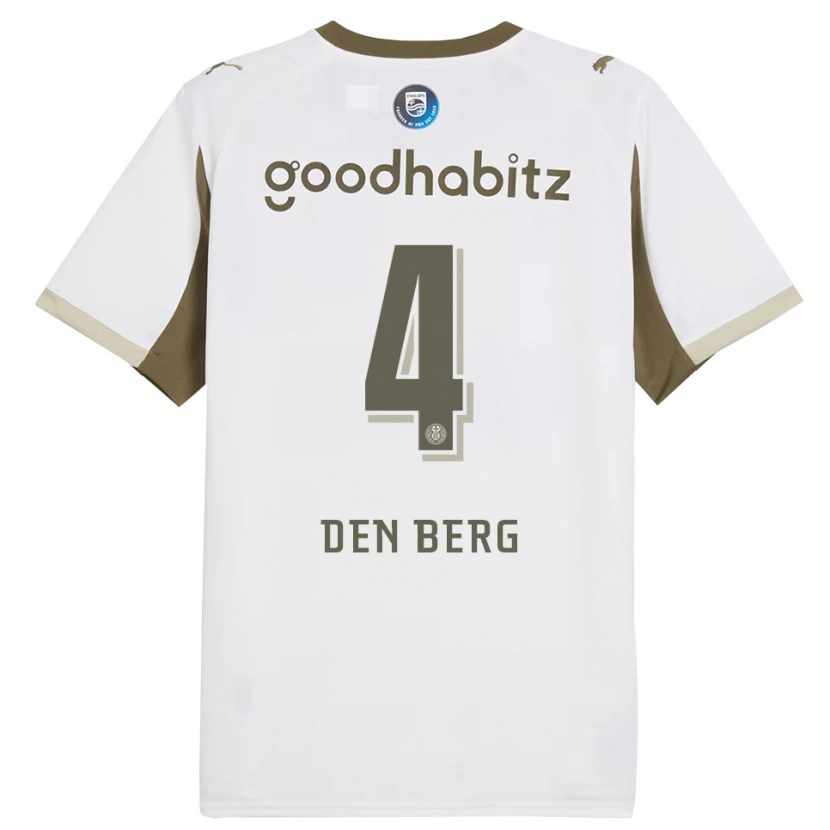 Danxen Dětské Mandy Van Den Berg #4 Bílá Šedá Třetí Hráčské Dresy 2025/26 Dres