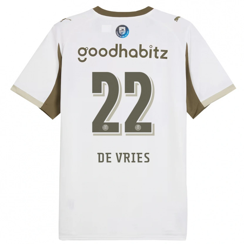 Danxen Dětské Lyam De Vries #22 Bílá Šedá Třetí Hráčské Dresy 2025/26 Dres