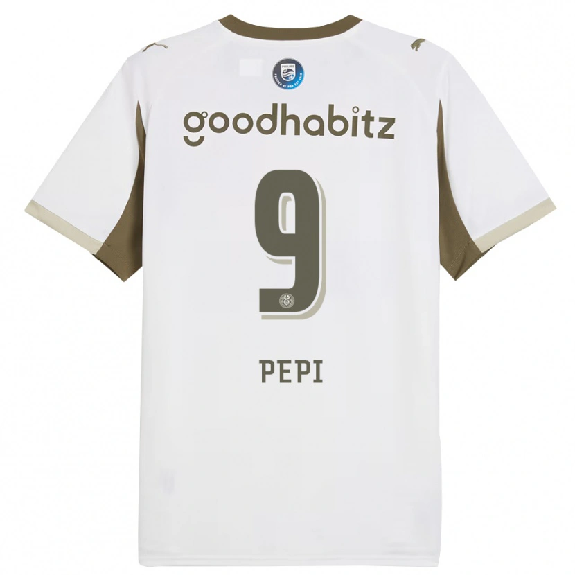 Danxen Dětské Ricardo Pepi #9 Bílá Šedá Třetí Hráčské Dresy 2025/26 Dres