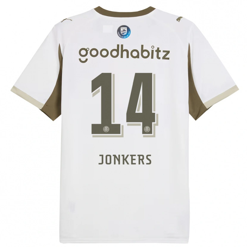 Danxen Dětské Brent Jonkers #14 Bílá Šedá Třetí Hráčské Dresy 2025/26 Dres