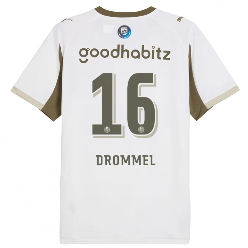 Danxen Dětské Joel Drommel #16 Bílá Šedá Třetí Hráčské Dresy 2025/26 Dres