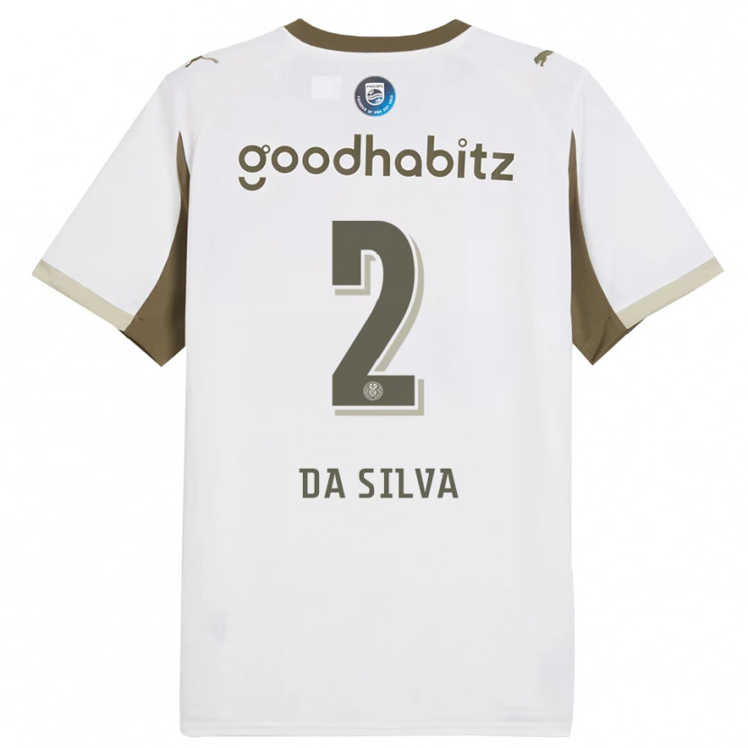 Danxen Dětské Aston Da Silva #2 Bílá Šedá Třetí Hráčské Dresy 2025/26 Dres