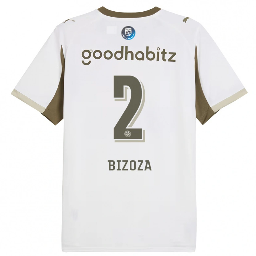 Danxen Dětské Kevin Bizoza #2 Bílá Šedá Třetí Hráčské Dresy 2025/26 Dres