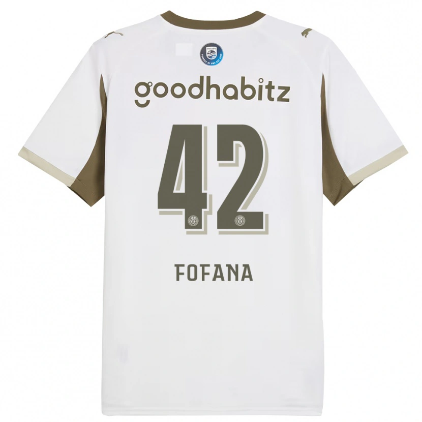 Danxen Dětské Fode Fofana #42 Bílá Šedá Třetí Hráčské Dresy 2025/26 Dres