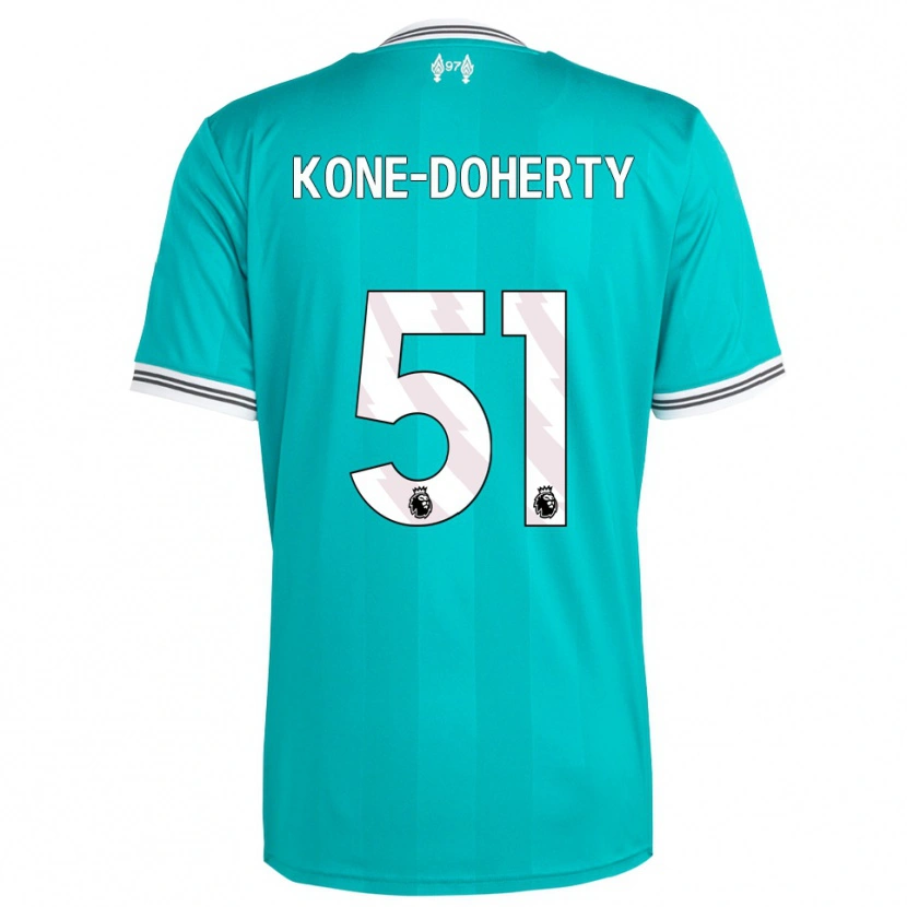 Danxen Dětské Trent Kone-Doherty #51 Zelená Bílá Třetí Hráčské Dresy 2025/26 Dres